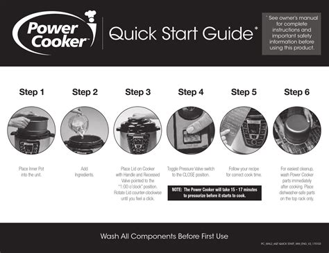 power cooker quick start guide Kindle Editon