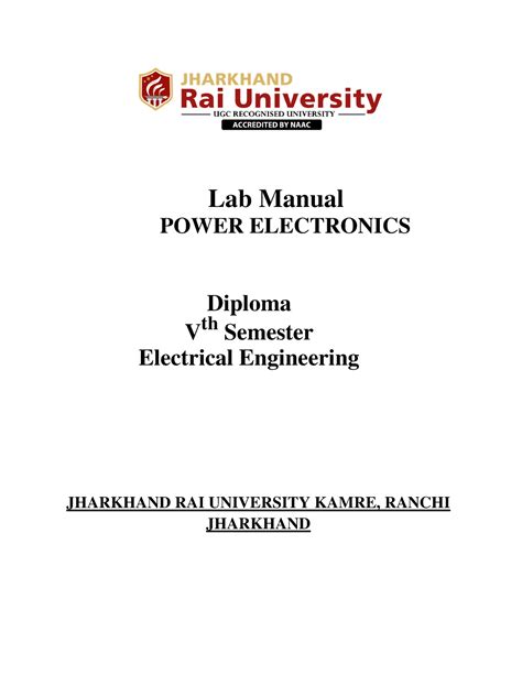 power electronics lab manual for diploma Kindle Editon