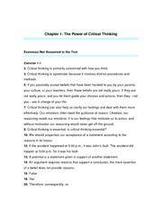 power of critical thinking full exercise answers   pdf download Ebook Doc