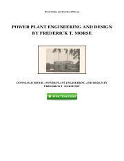 power plant engineering by frederick t morse pdf Ebook PDF