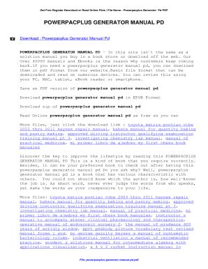powerpacplus generator manual.pd Ebook Epub