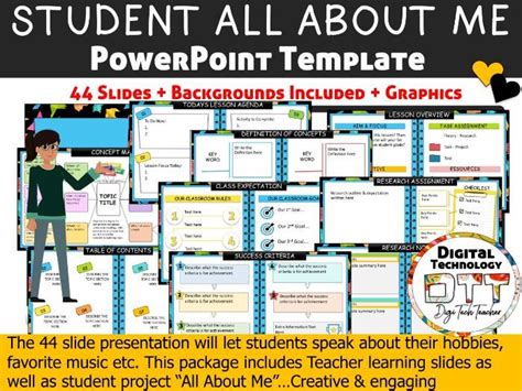 powerpoint template all about me Kindle Editon