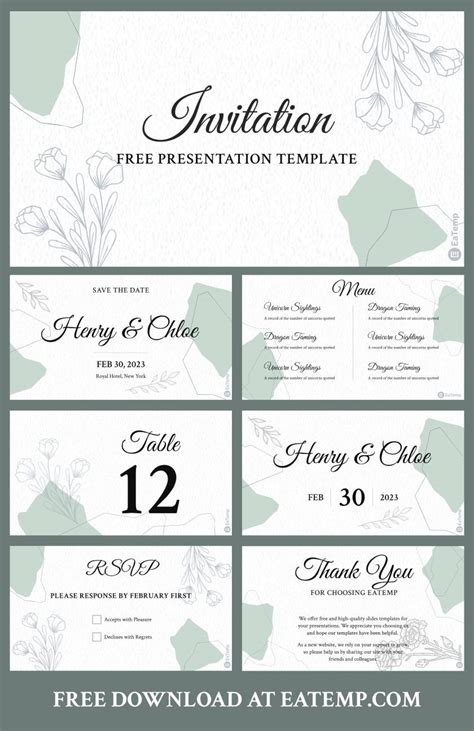 powerpoint template invitation Kindle Editon