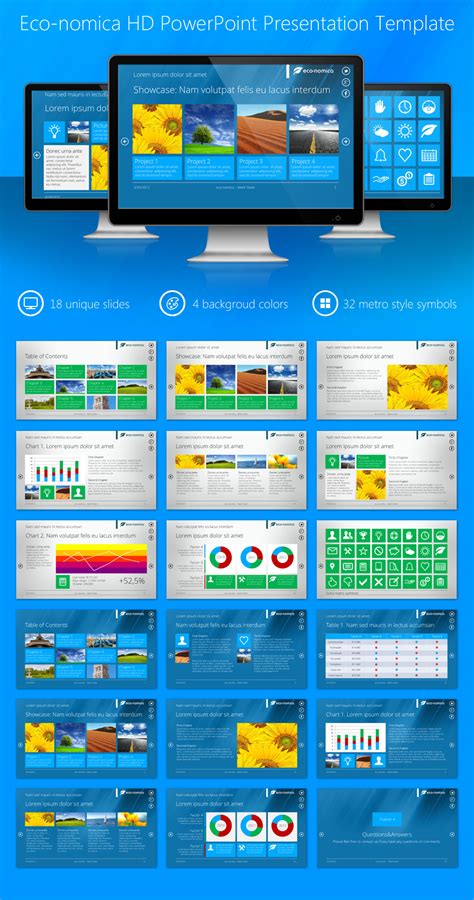 powerpoint template metro style Reader