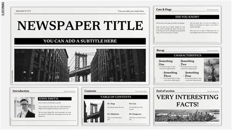 powerpoint template newspaper Doc