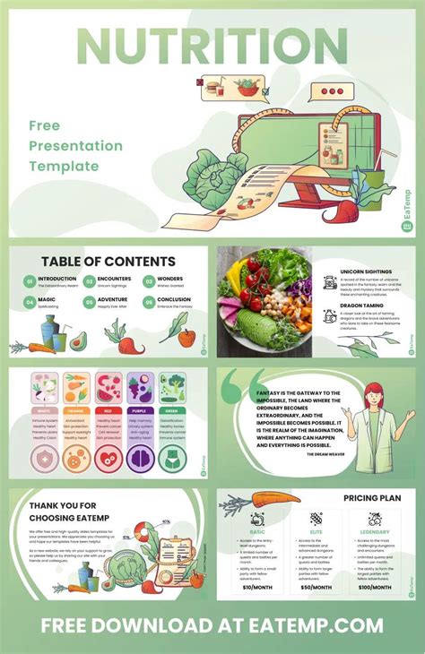 powerpoint template nutrition Kindle Editon