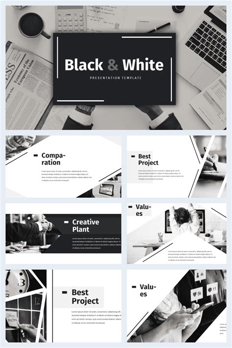 powerpoint templates black and white PDF