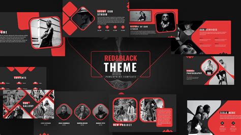 powerpoint templates red and black Doc