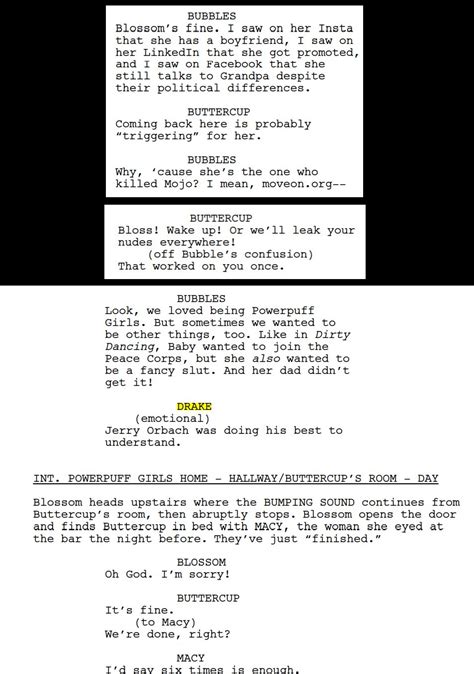 powerpuff girls live action script