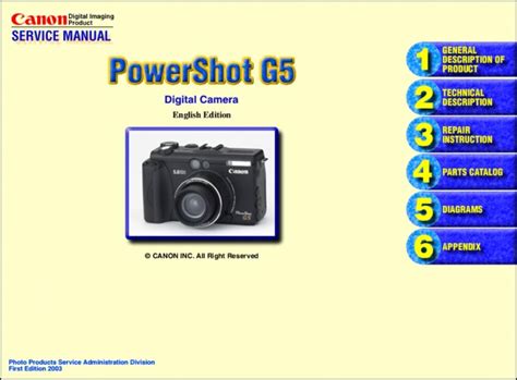 powershot g5 service manual Doc