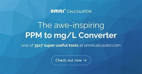 ppm to mg conversion