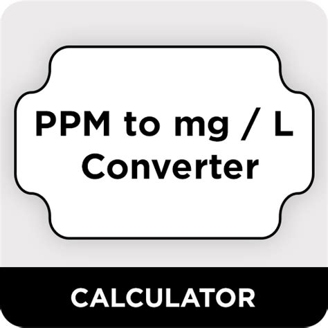 ppm to mg l calculator