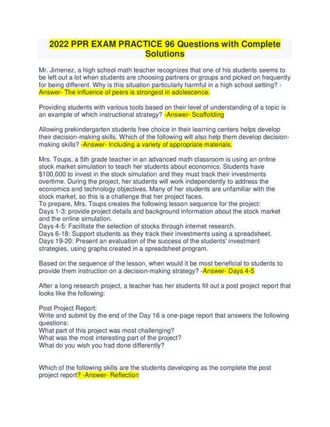 ppr exam practice test: A Comprehensive Guide to Success