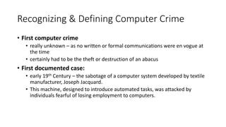 ppt on recognizing and defining computer crime Epub