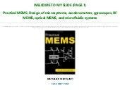 practical mems microsystems accelerometers microfluidic Ebook Epub