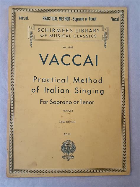 practical method of italian singing for soprano or tenor vol 1909 PDF