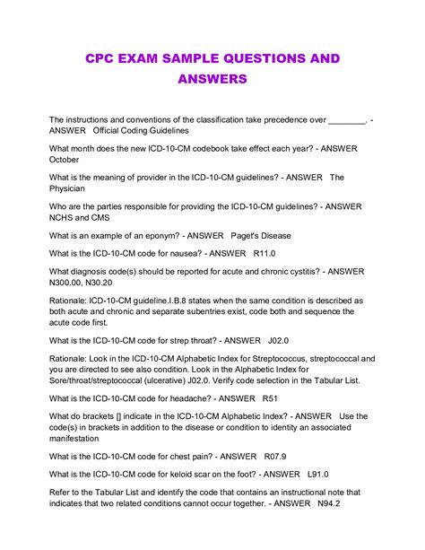 practice cpc questions and answers Epub