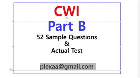 practice exam part b cwi test questions Doc