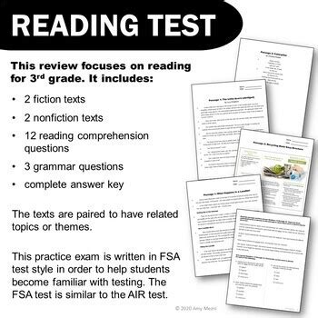 practice for fsa ela 3rd grade Reader