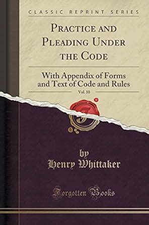 practice pleading under code vol Kindle Editon
