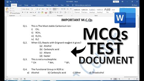 practice test microsoft word with answers Reader