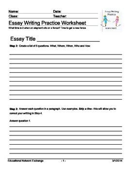 practice writing an essay Epub