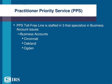 practitioner priority line irs