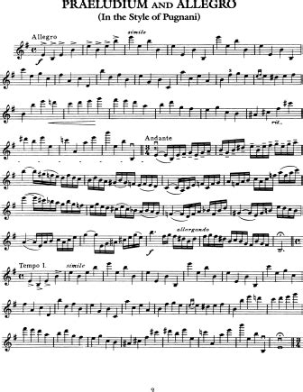 praeludium and allegro in the style of pugnani violin and piano Epub