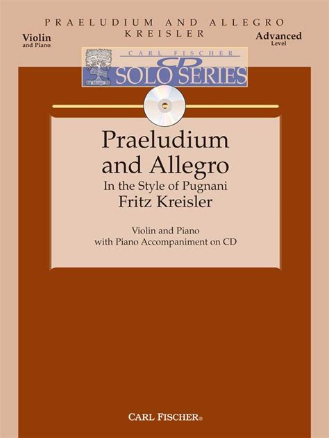 praeludium and allegro violin and piano advanced level bk or cd Reader