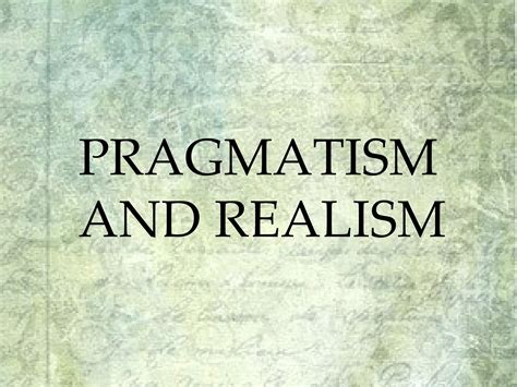 pragmatism and realism PDF