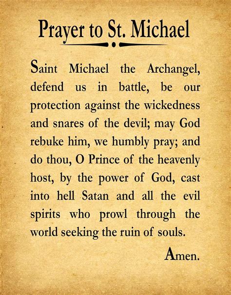 prayer to st michael