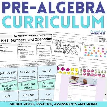 pre algebra curriculum