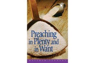 preaching in plenty and in want Doc