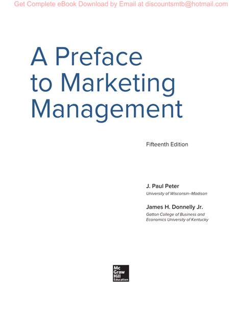 preface to marketing management Doc