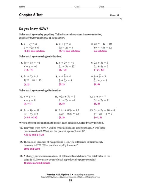 prentice hall algebra 2 chapter 6 answers Doc