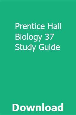 prentice hall biology hall chapter 37 study guide answer key Epub