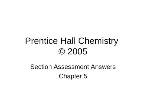 prentice hall chemistry workbook answers ch 5 Kindle Editon