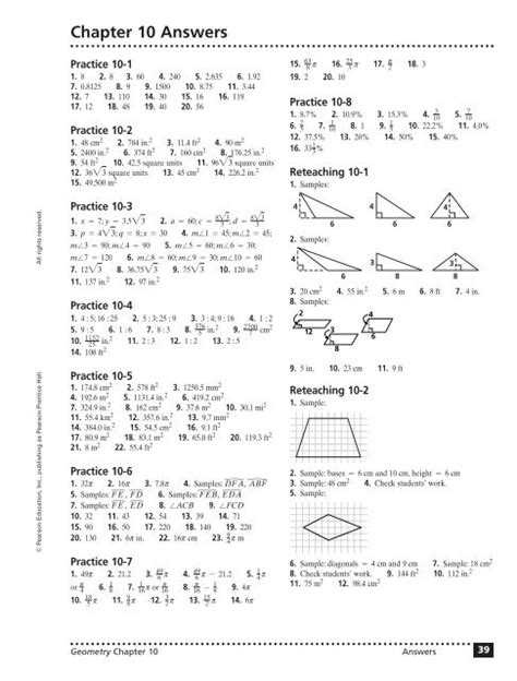 prentice hall geometry chapter 12 test answers Epub