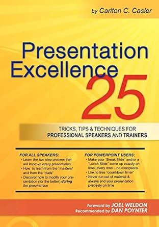 presentation excellence 25 tricks tips and techniques for professional speakers and trainers Kindle Editon