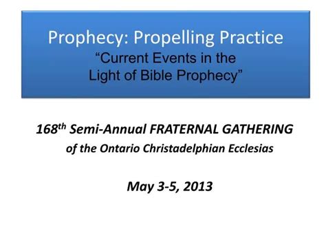 presentation of prophecy Doc
