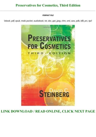 preservatives for cosmetics third edition Epub