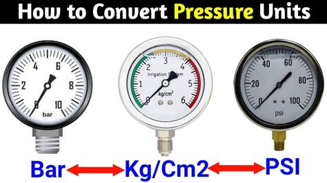 pressure bar to psi