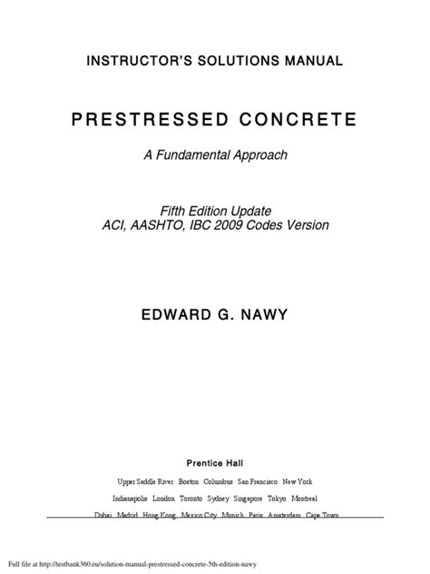 prestressed concrete solution manual Epub