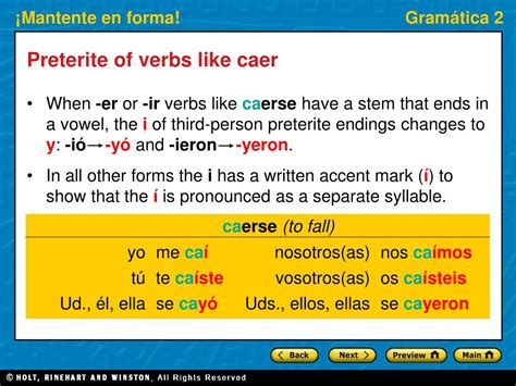 preterite form of caer