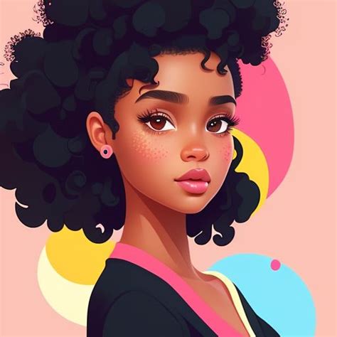 pretty black haired girls cartoon