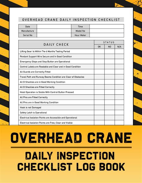 preventive maintenance checklist for overhead cranes Kindle Editon