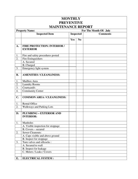 preventive maintenance form for computers PDF