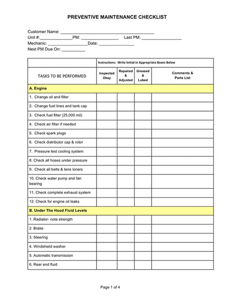 preventive maintenance machine pdf Doc