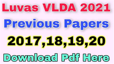 previous years vlda paper Doc