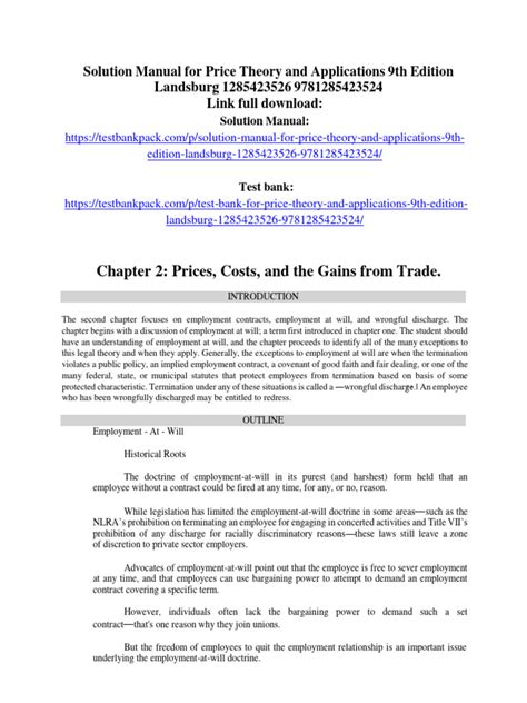 price theory and applications landsburg solution manual Doc